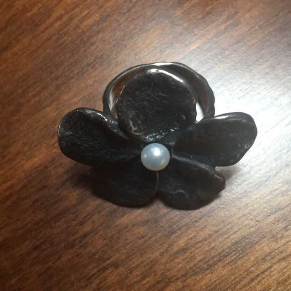 Oversized 925 Sterling silver ring - Picture 2 of 2